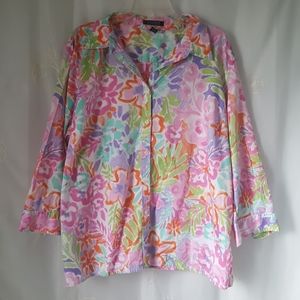 Lauren Ralph Lauren Print Button Down Shirt